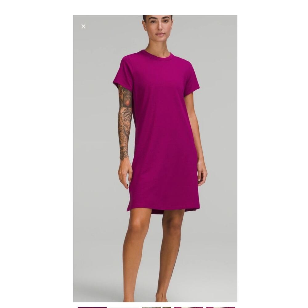 Lululemon Classic-Fit Cotten Blend T-Shirt Dress
